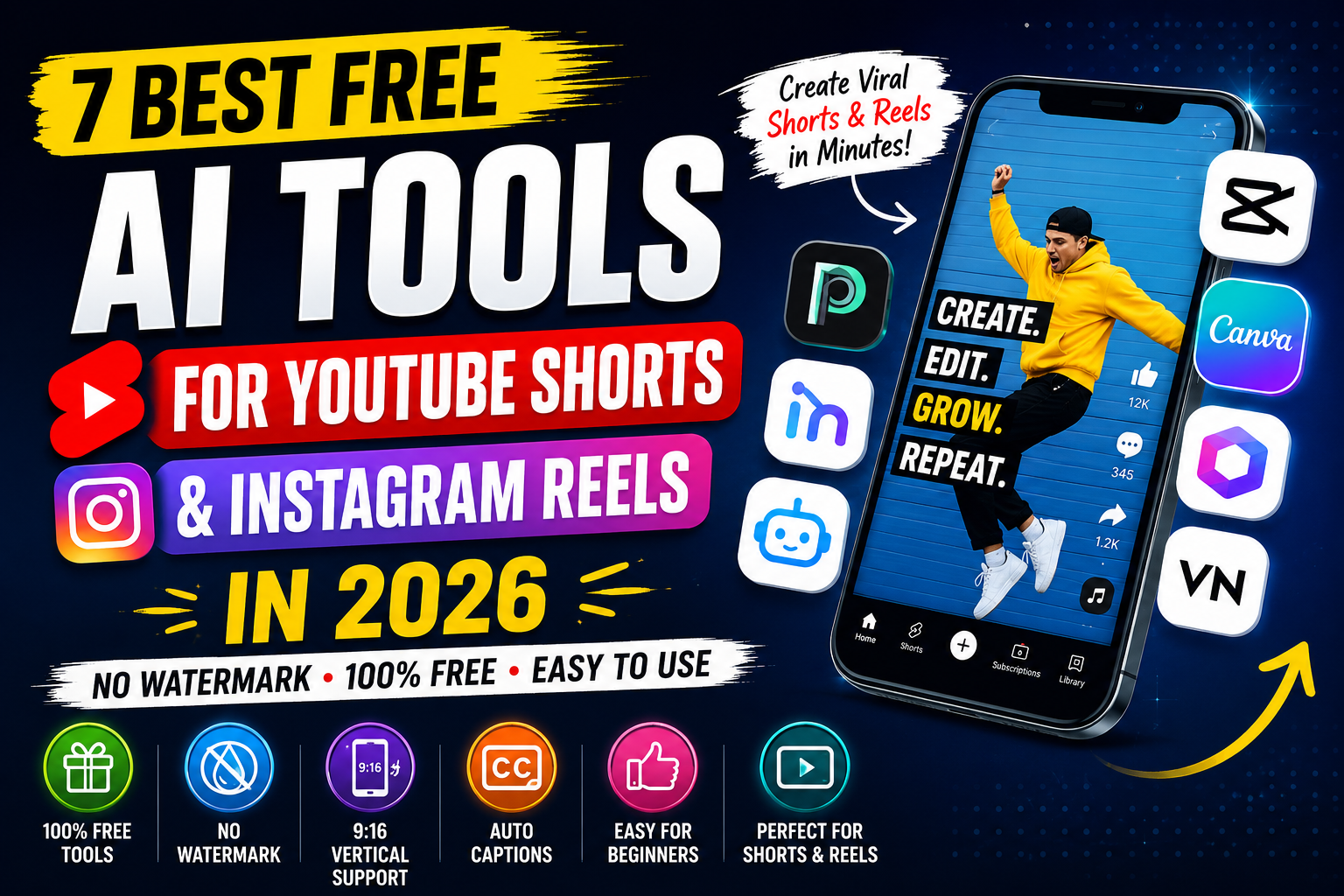Best Free AI Tools for YouTube Shorts and Instagram Reels in 2026