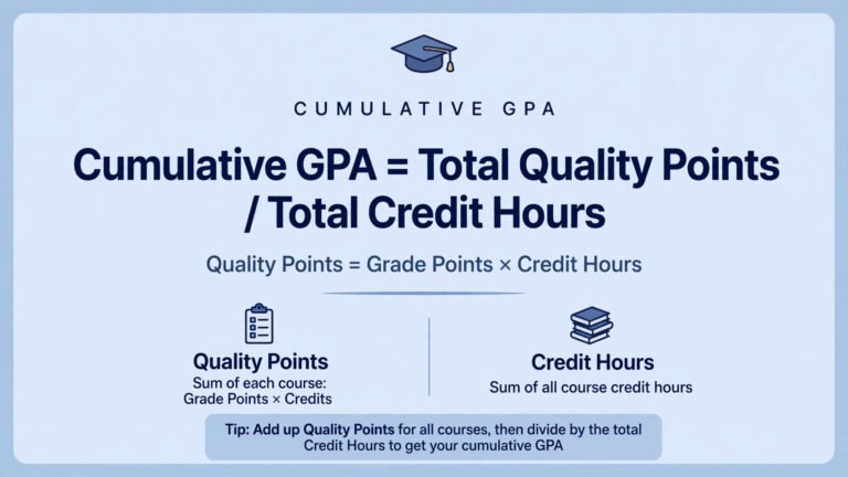 Cumulative GPA Calculator: How to Calculate Your GPA Free