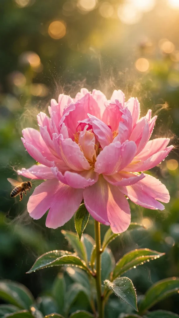 Flower Blooming in Timelapse — Petals Opening to Morning Light — AI generated preview