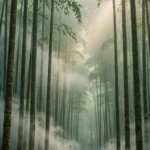 Fog Drifting Through a Towering Bamboo Forest — AI generated preview