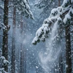 Heavy Snowfall in a Silent Pine Forest — AI generated preview