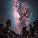 Milky Way Rising Over Desert Rock Formations — AI generated preview