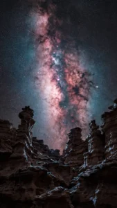 Milky Way Rising Over Desert Rock Formations — AI generated preview