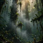 Morning Mist Rising Through a Tropical Rainforest Canopy — AI generated preview