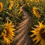 Sunflower Field Swaying in the Evening Breeze — AI generated preview