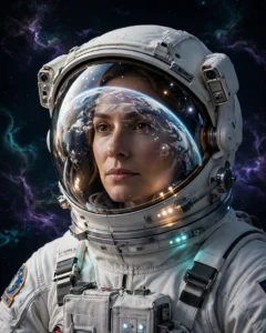 Astronaut Portrait Prompt: Helmet Reflection Among Stars — AI generated preview