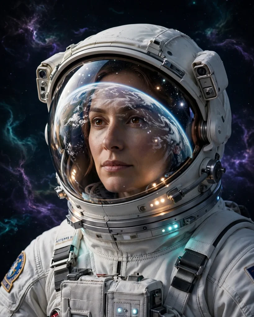 Astronaut Portrait Prompt: Helmet Reflection Among Stars — AI generated preview