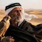 Desert Nomad Portrait Prompt: Bedouin Man with Falcon — AI generated preview