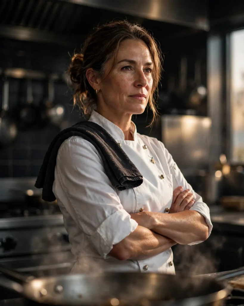 Chef Portrait Prompt: Dramatic Kitchen Side Light — AI generated preview