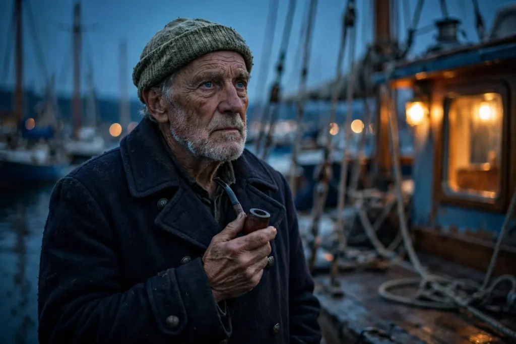 Cinematic Sailor Portrait Prompt: Weathered Character at the Harbor — AI generated preview