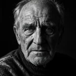 Moody Black-and-White Portrait Prompt: Elderly Man in Chiaroscuro Light — AI generated preview