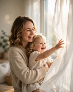 Soft Window Light Portrait Prompt: Mother and Child Lifestyle Moment — AI generated preview
