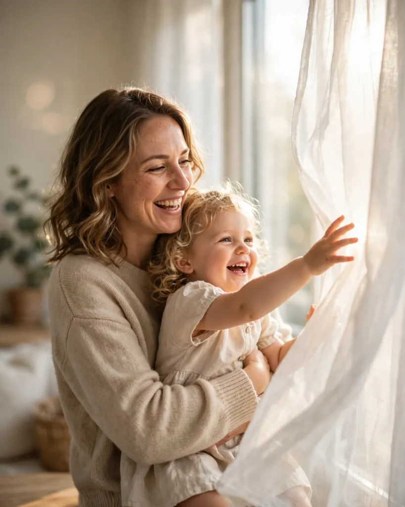 Soft Window Light Portrait Prompt: Mother and Child Lifestyle Moment — AI generated preview